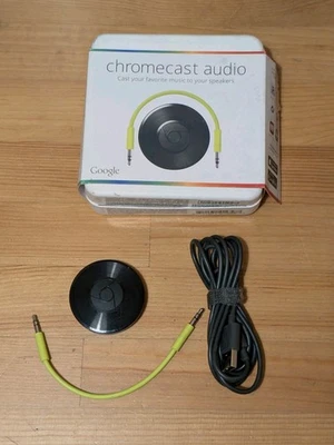 2nd Generation Google Chromecast Audio Media Streamer Black (RUX-J42) - Image 1 of 2