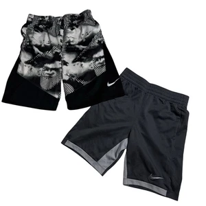 Nike Athletic Short Lot Boys Medium Gray Black - Picture 1 of 4