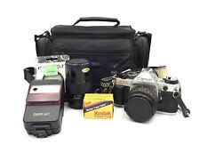New Listing Full Canon Ae-1 Program Silver Film 35mm Camera Bundle & Accessories