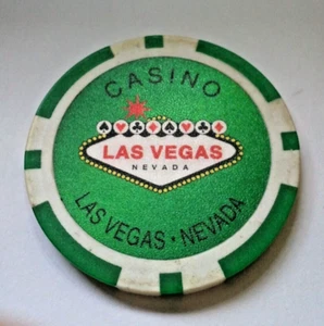 Chip de póquer de recuerdo de casino de Las Vegas Nevada verde ENVÍO GRATUITO VER FOTOS - Imagen 1 de 4