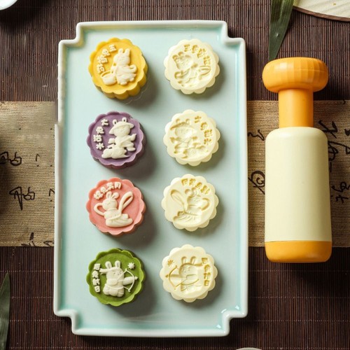 Plastic Rabbit Mooncake Mold Cartoon Moon Cake Makers For DIY Cookie eBay