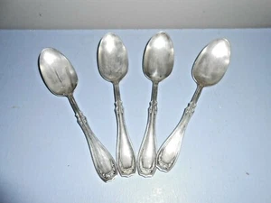 W,R. Silverplate Flatware - 4 Serving Spoons with Cross and Keystone Marks - Picture 1 of 6