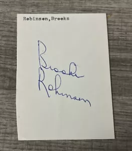 Brooks Robinson SIGNED Auto Cut - Picture 1 of 1