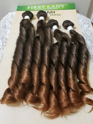 X-Tress Brazilian Hair Bundles 4 pcs synthetic hair: color # T1B/30 Auburn New - Image 1 of 4