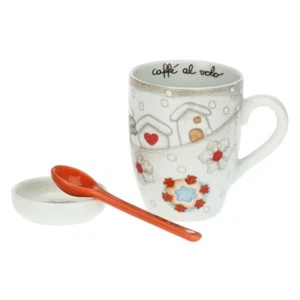 THUN Mug tazza con cucchiaino e poggiabustina Regali d'Inverno - Foto 1 di 3