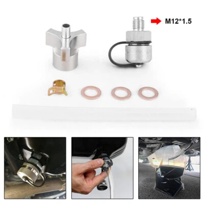 Quick Twist Oil Drain Valve w/Hose for M12x1.5 Stainless Drain Hose Attachment - image 1 of 4
