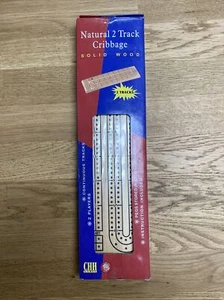 Vintage Natural 2 Track Solid Wood Cribbage - NIB SEALED! - Picture 1 of 3