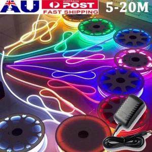 LED Strip Flexible Neon Rope 5M 10M 20M Light Tube Tape Waterproof 12V Bar Deco - Picture 1 of 19