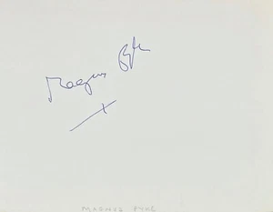 MAGNUS PYKE Autographed Signed Vintage ALBUM PAGE 1970s English Scientist - Picture 1 of 4