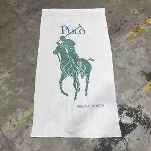 Vintage POLO RALPH LAUREN Giant Pony Beach Towel 70x36 USA - Picture 1 of 4