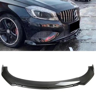 For Mercedes-Benz GLA200 GLA250 Front Bumper Lip Spoiler Splitter Carbon Fiber - Imagem 1 de 4