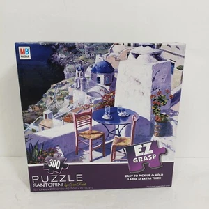 SANTORINI GRECIA 300 EZ PEZZO DI PRESA PUZZLE MILTON BRADLEY 18x24 pollici - Foto 1 di 5