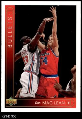 1993 Upper Deck #358 Don MacLean Bullets (Wizards) UCLA 8 - NM/MT - Image 1 of 2