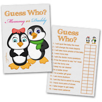 40 Baby Shower Game Cards 'Guess Who' Mommy or Daddy