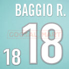 Baggio #18 1998 World Cup Italy Homekit Nameset Printing