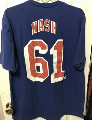 Rick Nash New York Rangers Men's Blue Reebok Shirt Size XL Cover