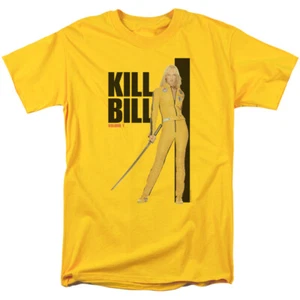 Kill Bill Yellow Suit Poster T Shirt Licensed Martial Arts Movie Retro Yellow - Picture 1 of 2