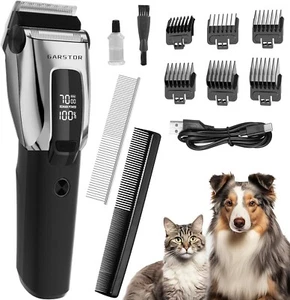 Professional PET CLIPPERS Dog Grooming Kit Heavy Duty Trimmer Thick Hair US - Picture 1 of 6