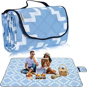 Large Picnic Blanket Beach Blanket Waterproof Sandproof Outdoor Blanket Foldable - Picture 1 of 8