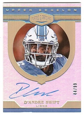 2020 Panini Plates & Patches Rookie Upper Echelon D'Andre Swift Auto #44/99 - Image 1 of 2