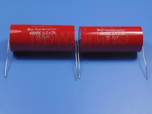 2pcs 400V 25uF MKP Crossover Metallized Polypropylene Non-Polarized Capacitor - Picture 1 of 1