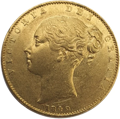 1842 Queen Victoria Shield Reverse Sovereign - Image 1 of 2