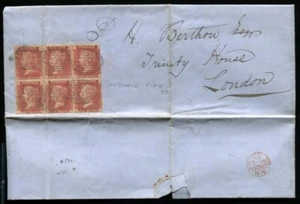 GB 1865 1d RED LIGHTHOUSES TRINITY HOUSE - Picture 1 of 2