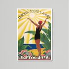 Affiche de voyage vintage, soleil toute l'année sur la Côte d'Azur par Roger Broders, 1931