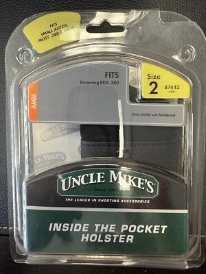 Uncle Mike's Pocket Holster Size 2 Small .380 Autos Ambidextrous Polymer Suede B - Image 1 of 2