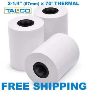 (150) INGENICO iCT250 (2-1/4 ZOLL x 70') THERMOBELEG PAPIERROLLEN ~ KOSTENLOSER VERSAND ~ - Bild 1 von 1