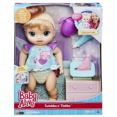 Baby Alive Twinkles N' Tinkles (Blonde) Doll Interactive Speaks English & Spa... - Image 1 of 4