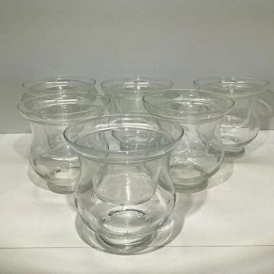 6 vasos de cóctel y mariscos de camarones de vidrio grabado de colección con insertos de hielo - 2 piezas Foto 1 de 4