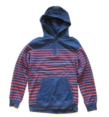Sudadera con Capucha Pullover con Bolsillo a Rayas Azul Rojo Quiksilver Hombres Talla Pequeña Foto 1 de 4