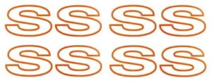 1997 Camaro SS 30th Anniversary Orange Outline Wheel Center Cap Decals Set of 4 - Picture 1 of 6
