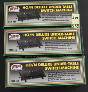 Atlas HO/N Scale Deluxe Under Table Switch Machine LOT OF 3 Item #66  (558) - Picture 1 of 2