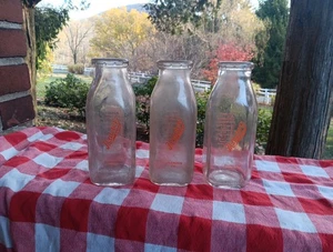 VINTAGE LOT OF 3 MAURERS DAIRY SHAMOKIN PA MILK BOTTLES BOTTLE - Picture 1 of 9