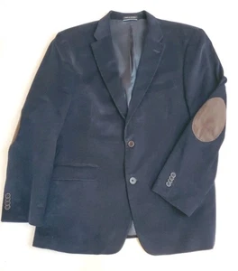 Tommy Hilfiger Navy Blue Corduroy Men's 2 Button Blazer Suit Jacket Sport 42R - Picture 1 of 9