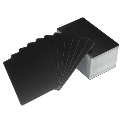 100Pc 0.45mm Thick 3.4x2.1"Metal Business Cards Blank for Custom DIY,Matte Black - Image 1 of 4