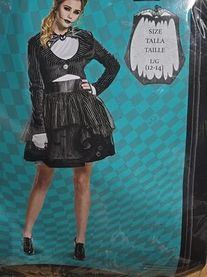 Disfraz de Jack Skellington Pesadilla antes de Navidad, para mujer grande 12-14, ¡Nuevo! Foto 1 de 4