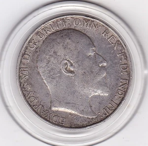 Sharp 1904 King Edward VII Florin (2/-) Silver (92.5%) Coin - Picture 1 of 2