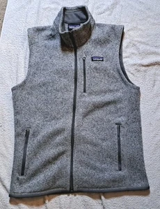 Patagonia Vest Mens Medium Gray Better Sweater Fleece Full Zip Pockets STH 25882 - Picture 1 of 10