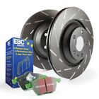 EBC Greenstuff Brake Pads & Slotted Rotors for 03-09 Subaru Outback 2.5 [Front]