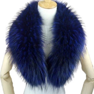 COLLO PELLICCIA di MURMASKY BLU FOURRURE de RENARD FOX LIGHT BLUE FOX FUR - Picture 1 of 4