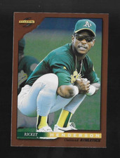 RICKEY HENDERSON 1996 SCORE DUGOUT COLLECTION 10/110 FOIL FRONT OAKLAND A'S