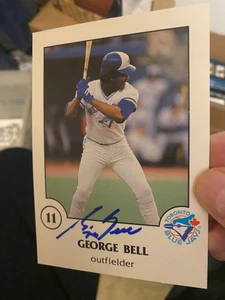 Blue Jays George Bell signed TEAM Issue Postcard - Picture 1 of 1