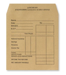 1000 Printed Manilla Wage Envelopes 108 x 102 mm Pocket Self Seal 80gsm  - Picture 1 of 2