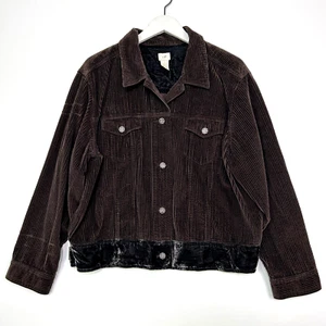 j.jill Cord Samtbesatz Jacke braun Gr. Large Art to Wear - Bild 1 von 5