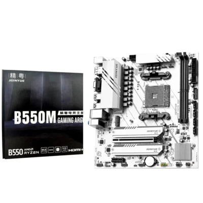 AMD B550M GAMING ARGB Motherboard, AM4 Socket, DDR4, M.2 NVMe, WiFi, 10-Phase Po - Image 1 of 4