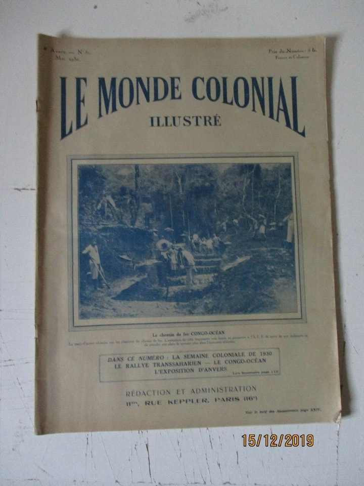 Revue ancienne " Le Monde colonial illustré "   mai 1930 - Photo 1/1