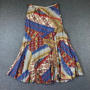 Vintage Monroe Main Skirt Womens Medium Multicolor Maxi Flared Boho Retro - Picture 1 of 8